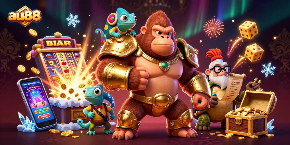 Experience thrilling gameplay at au88 with a fusion of animated characters, jackpots, and casino excitement.