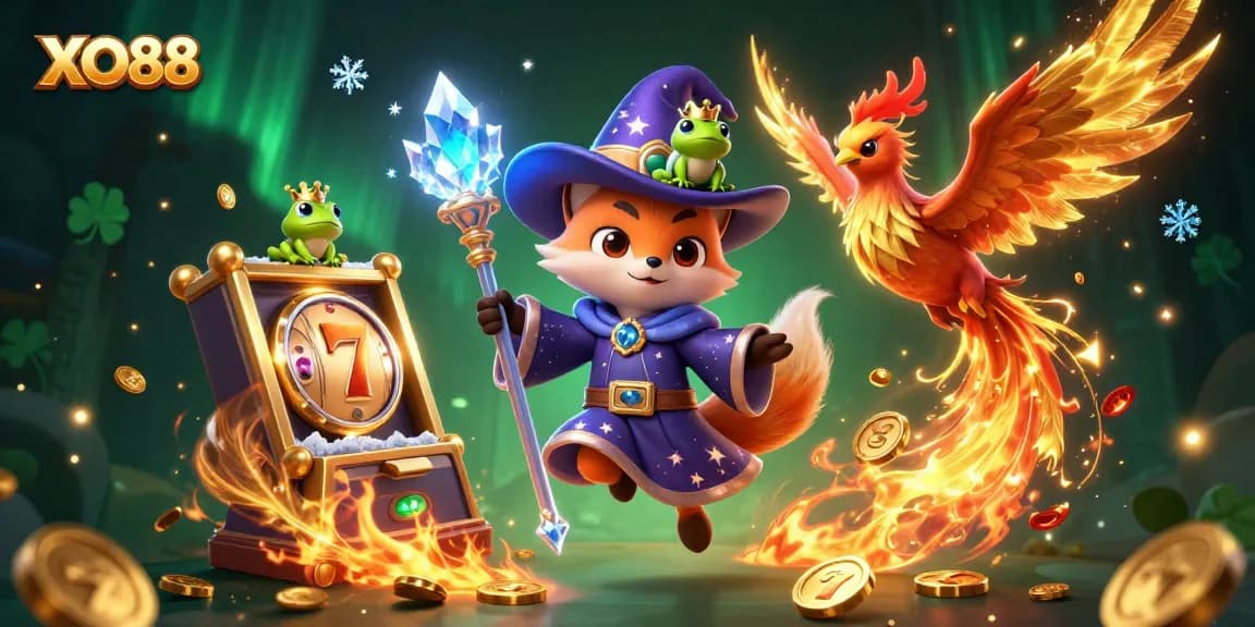 Experience the excitement of winning with XO88 in this vibrant, detail-packed casino illustration.