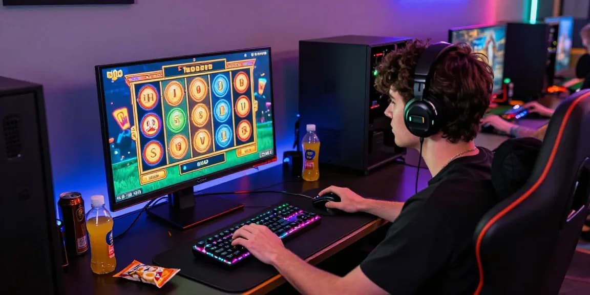 Enjoy the thrill of gaming with wd138 daftar experience, showcasing a player in an immersive slot game environment.