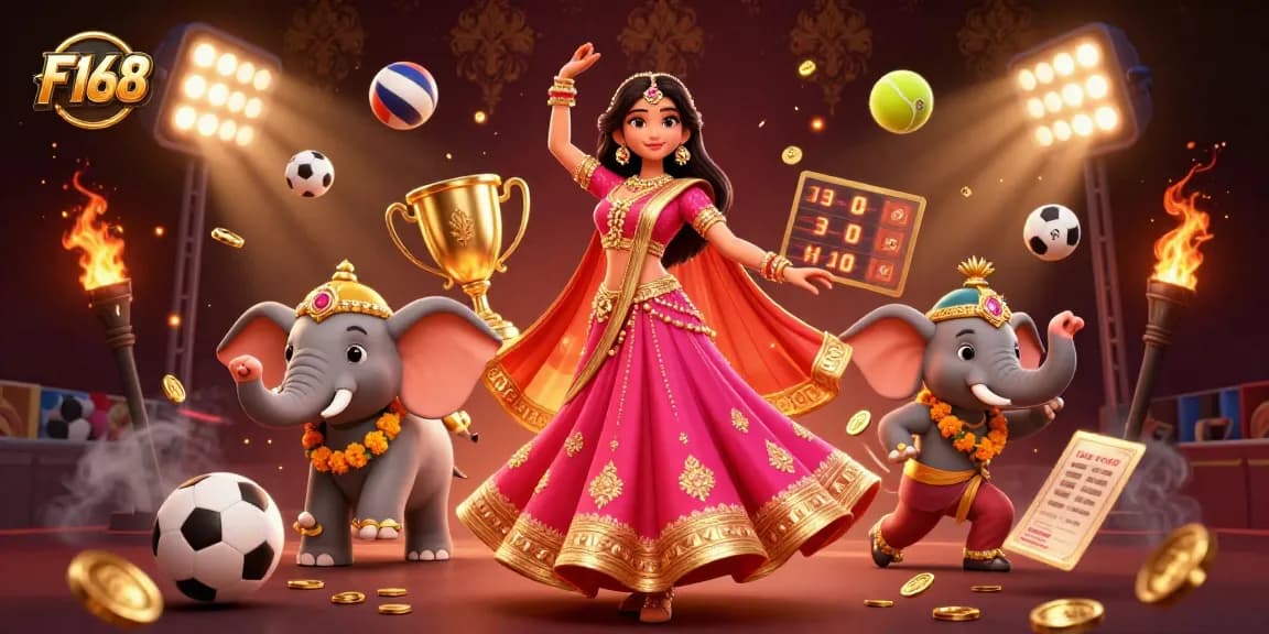 Win at F168 with a vibrant Asian-themed casino experience featuring dynamic game elements.