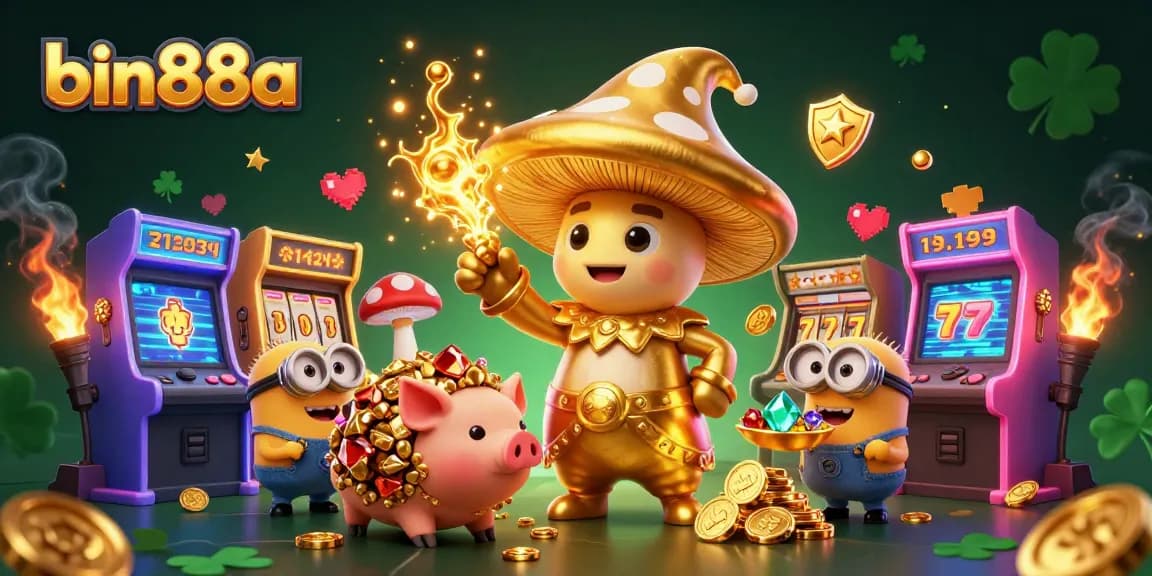 Experience thrilling gameplay at bin88a with enchanting characters and colorful casino elements.