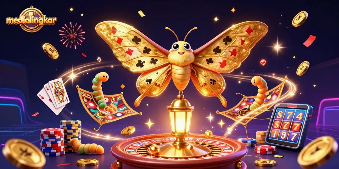 Experience the excitement of gaming on medialingkar with vibrant casino-themed 3D illustration.