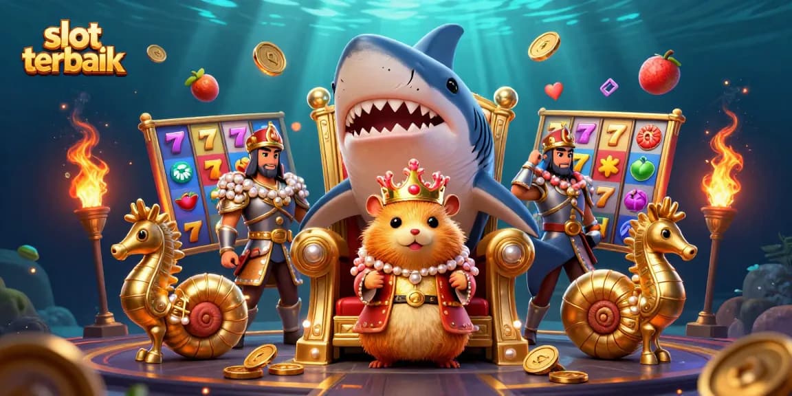 Experience thrilling gameplay with slot terbaik featuring golden hamster king and vibrant casino elements.