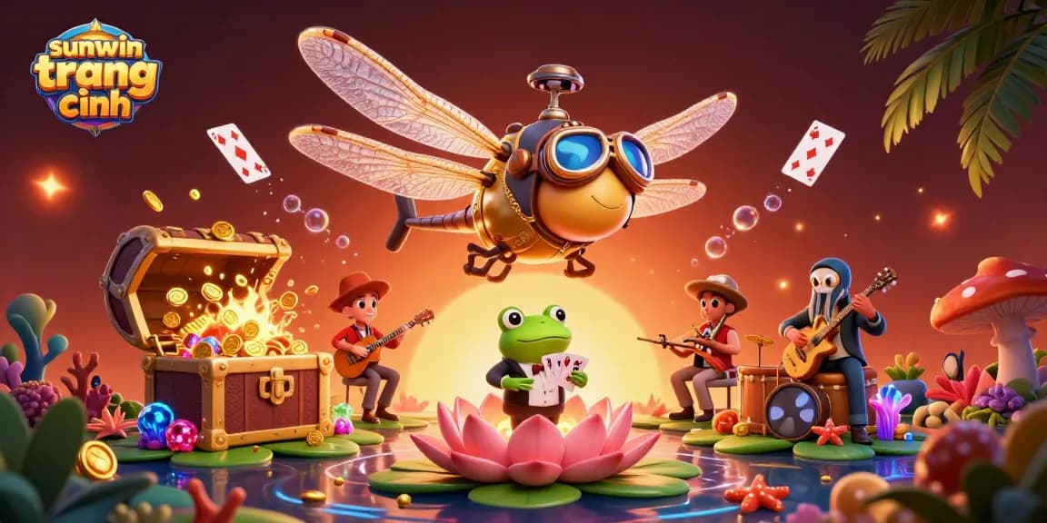 Engage in thrilling gameplay on sunwin trang chính featuring vibrant casino elements and characters.