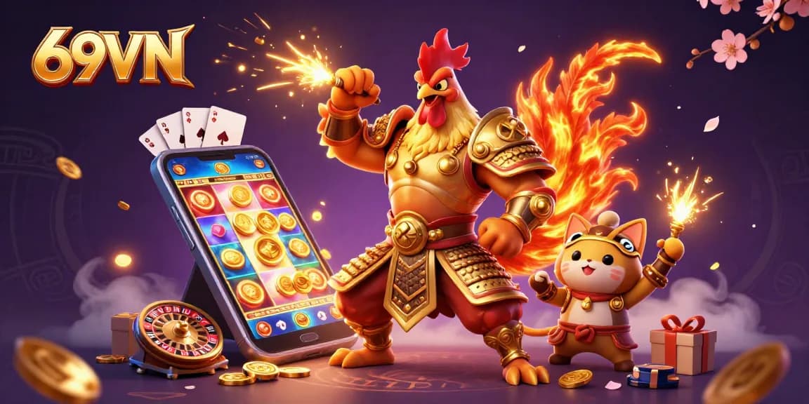 Experience action-packed gaming at 69VN with dynamic characters and thrilling casino elements.