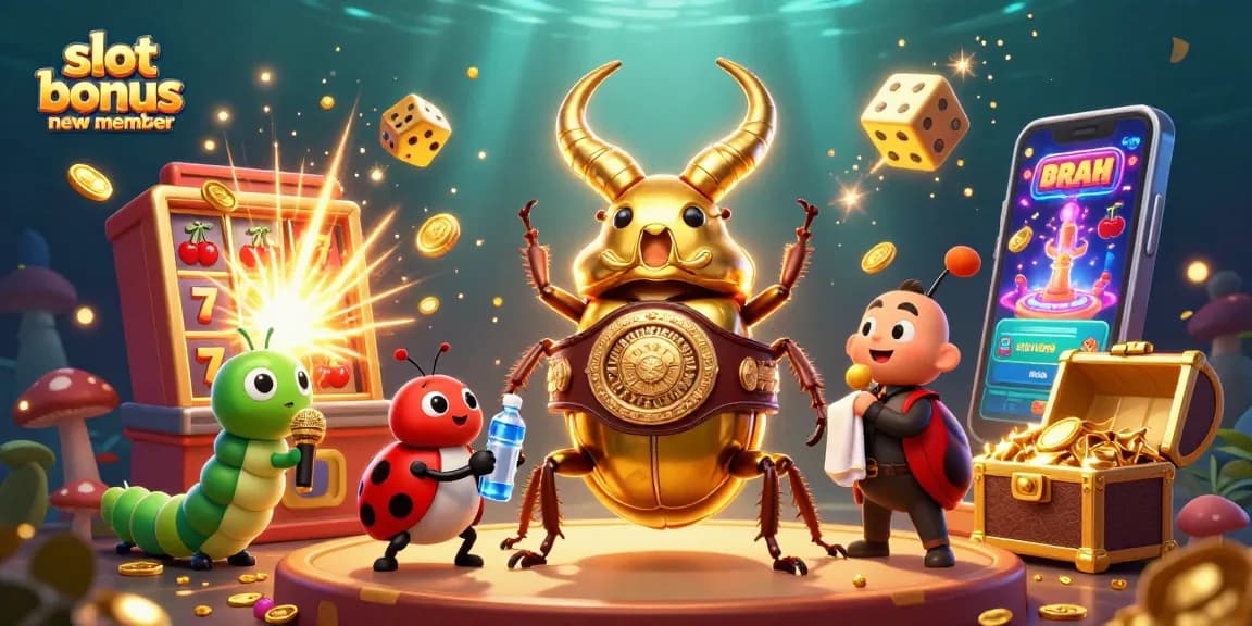 Experience the excitement with our slot bonus new member promotion, featuring vivid characters and casino elements