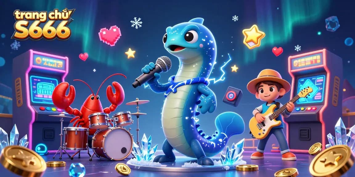 Experience exciting wins at trang chủ S666 with vibrant underwater casino games featuring an electric eel DJ.