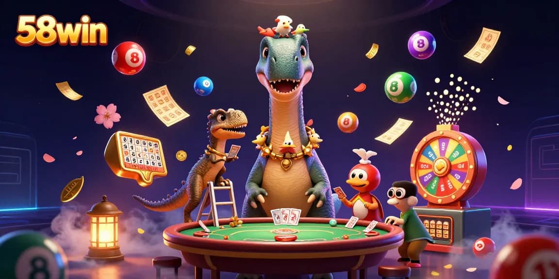 Experience thrilling gaming at 58win with vibrant characters and dynamic casino elements.