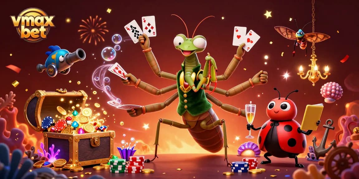 Experience thrilling gameplay at vmax bet while enjoying vibrant casino elements in a rich 3D illustration.