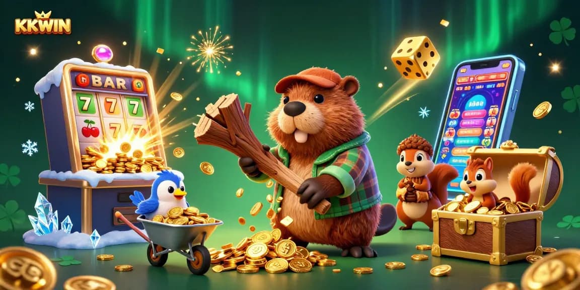 Chop trees for golden coins with KKWIN's thrilling 3D animation scene.