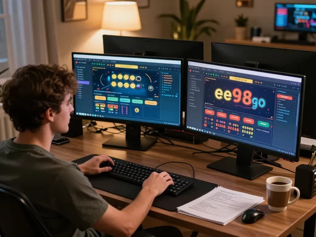 Player using ee88go on multiple screens for an engaging online casino experience
