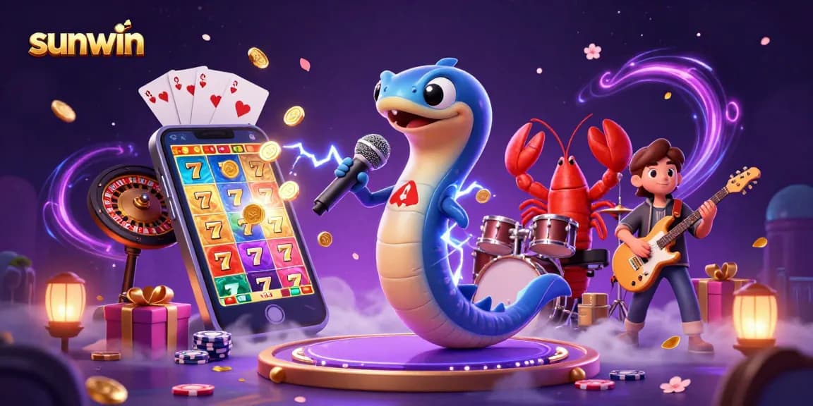 Experience the thrill of sunwin with a lively underwater casino featuring an electric eel DJ.