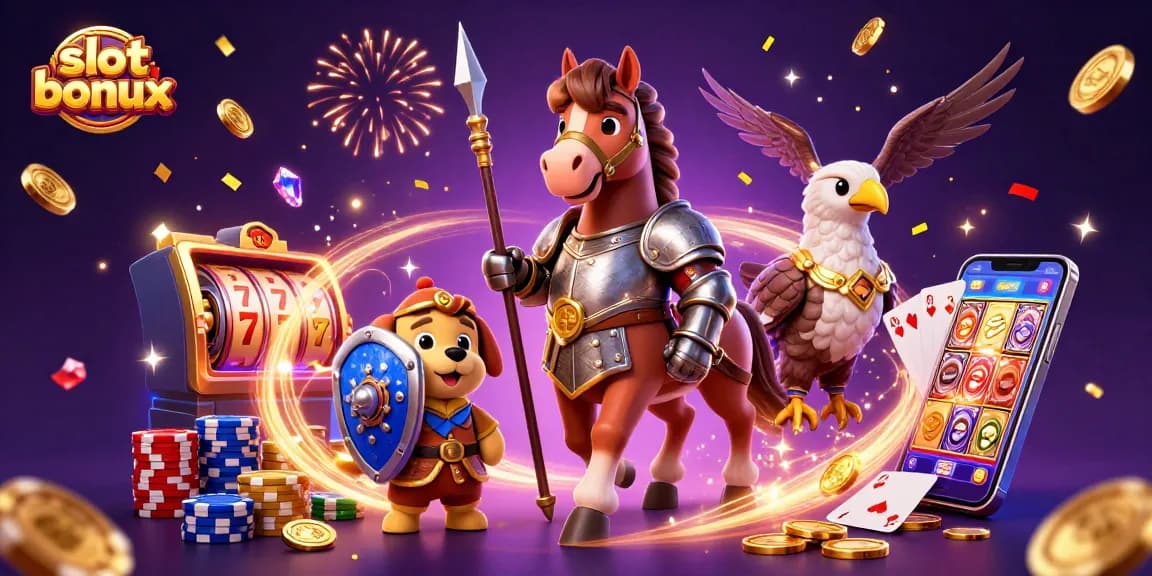 Catch the excitement of a slot bonus with dynamic 3D characters and vibrant gaming elements.