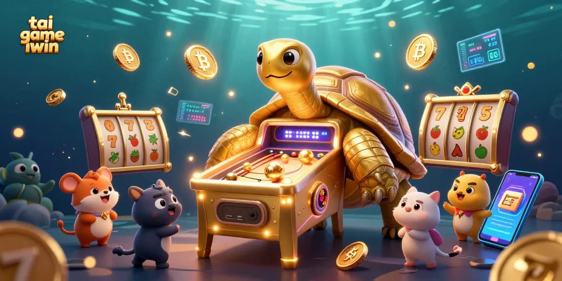 Experience excitement with tai game iwin as vibrant animated characters engage around dynamic slot machines.