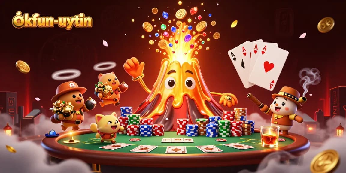 Experience winning excitement at okfun-uytin's vibrant casino scene filled with treasure and poker action.