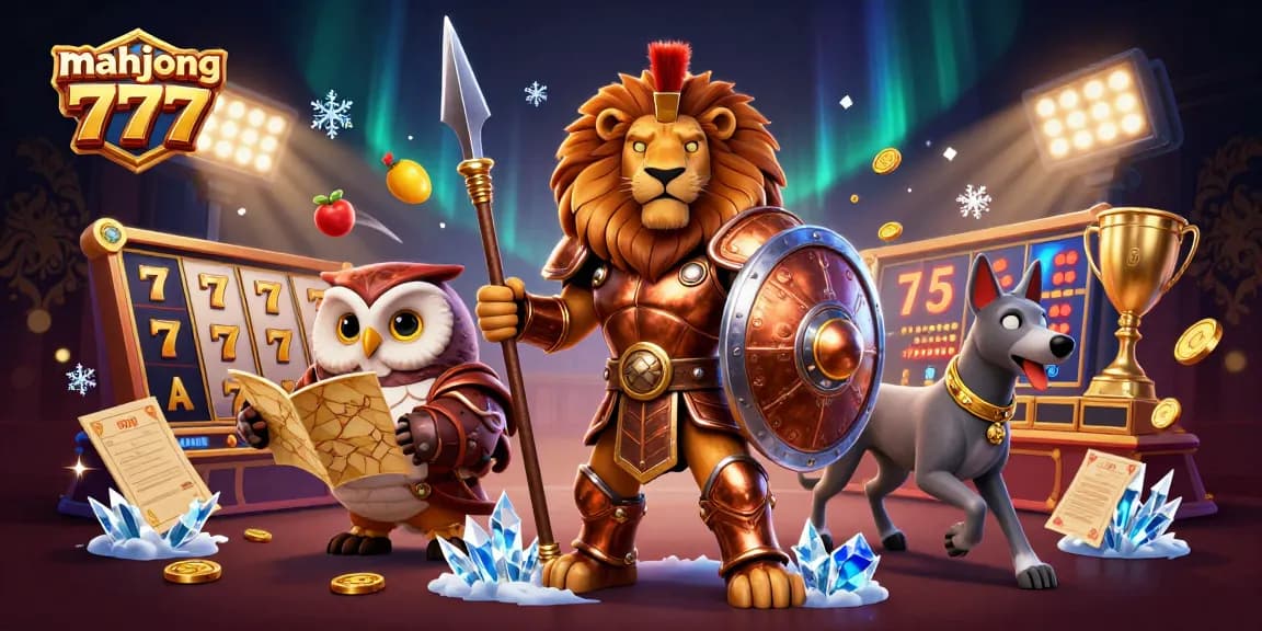 Experience thrilling gameplay and exciting features with mahjong 777 in a colorful 3D casino scene.