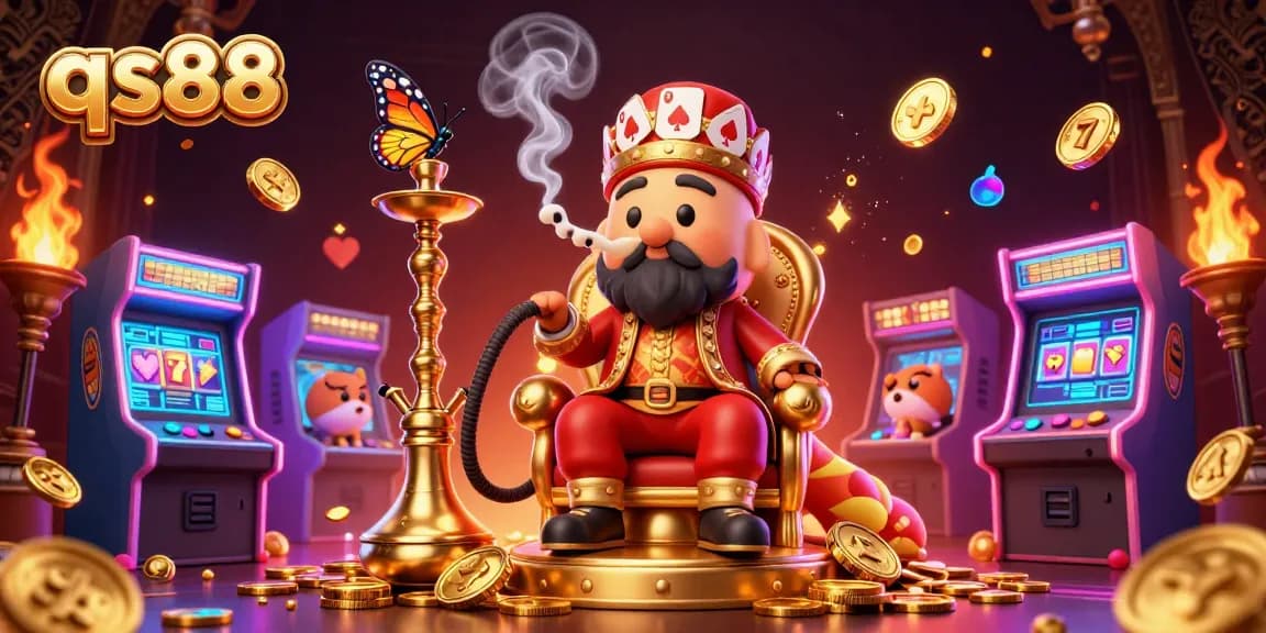 Experience luxurious gameplay with qs88 in a vibrant and dynamic 3D casino scene.