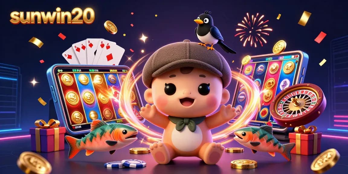 Engage with slot games at sunwin20, featuring Nessie, a magpie, and playful salmon.