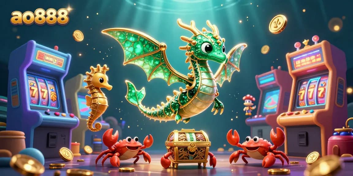 Engage with ao888's immersive gaming experience featuring vibrant characters and dynamic casino elements.