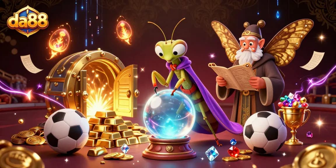 Place bets and win big with da88 in this lavish, vibrant 3D casino scene.