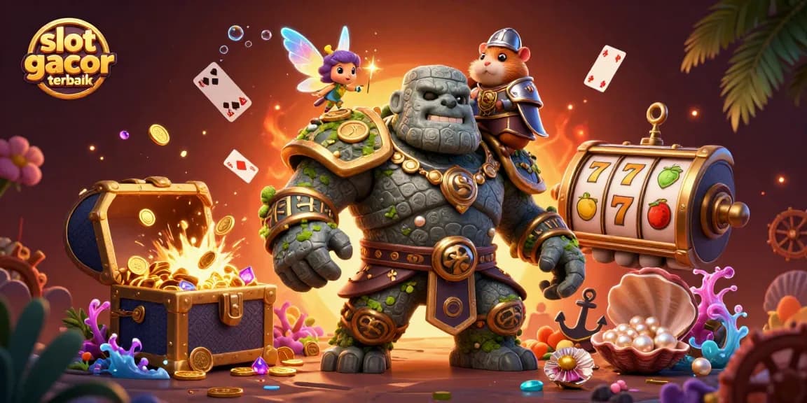 Menangkan pengalaman bermain dengan slot gacor terbaik dan menyoroti karakter slot yang menarik dalam ilustrasi 3D.