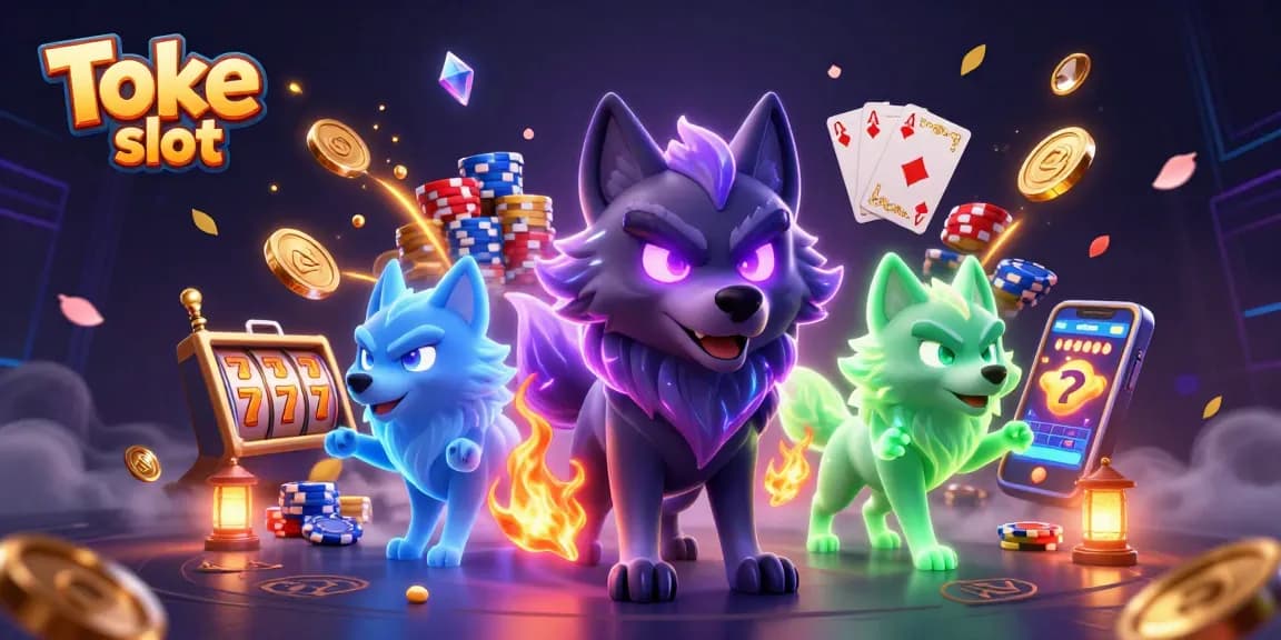 Experience thrilling Toke slot gameplay with dynamic characters and casino elements.