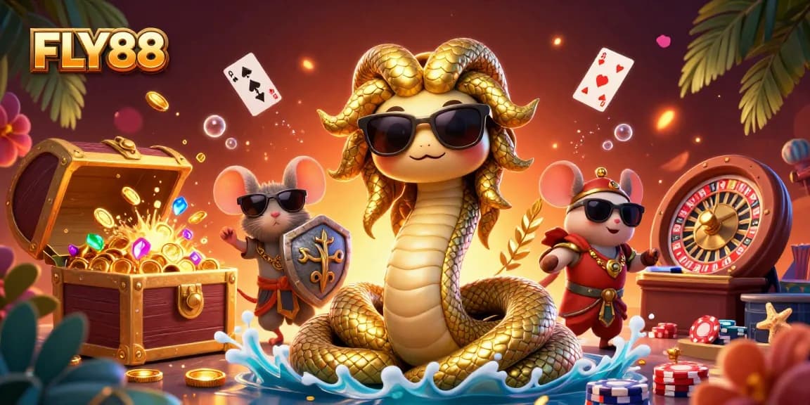 FLY88 offers thrilling live casino experiences with vibrant characters and dynamic game elements.