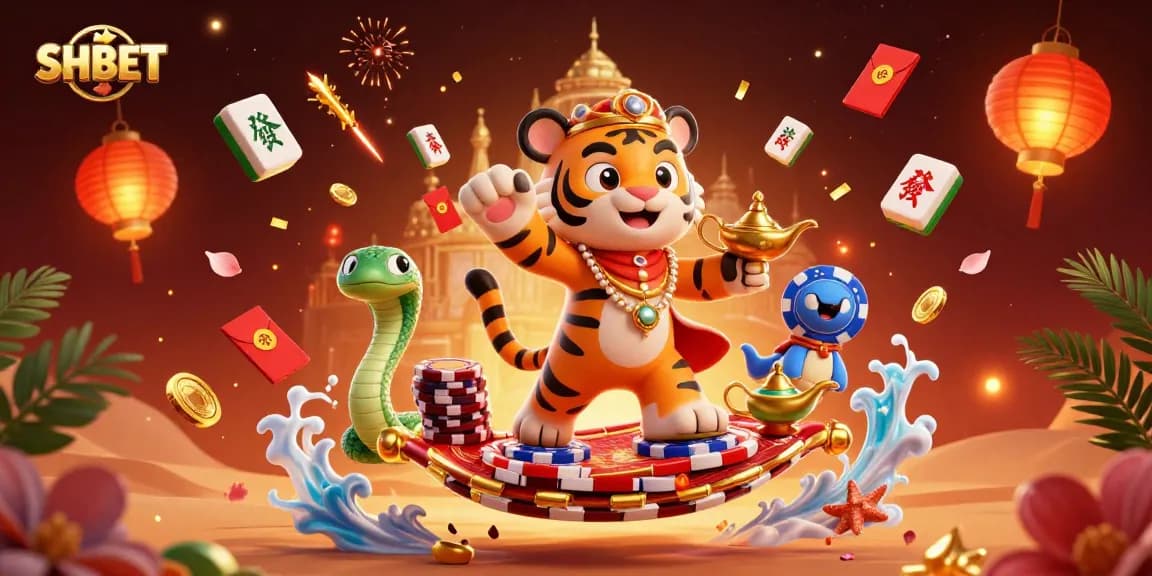 Engage with SHBET as the tiger sultan and genie snake bring a magical casino experience to life.