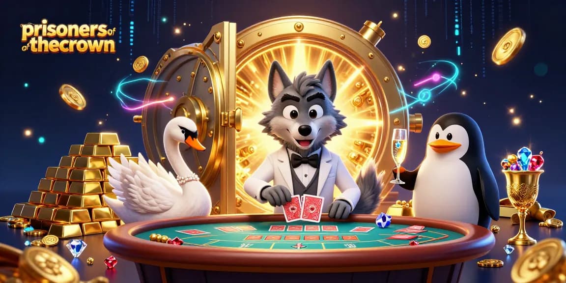 Engage with prisonersofthecrown in a vibrant 3D casino scene filled with treasure and excitement.