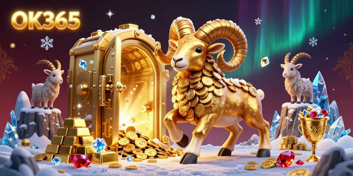 Engage with OK365 for thrilling online gaming, featuring dice, chips, and golden treasures.