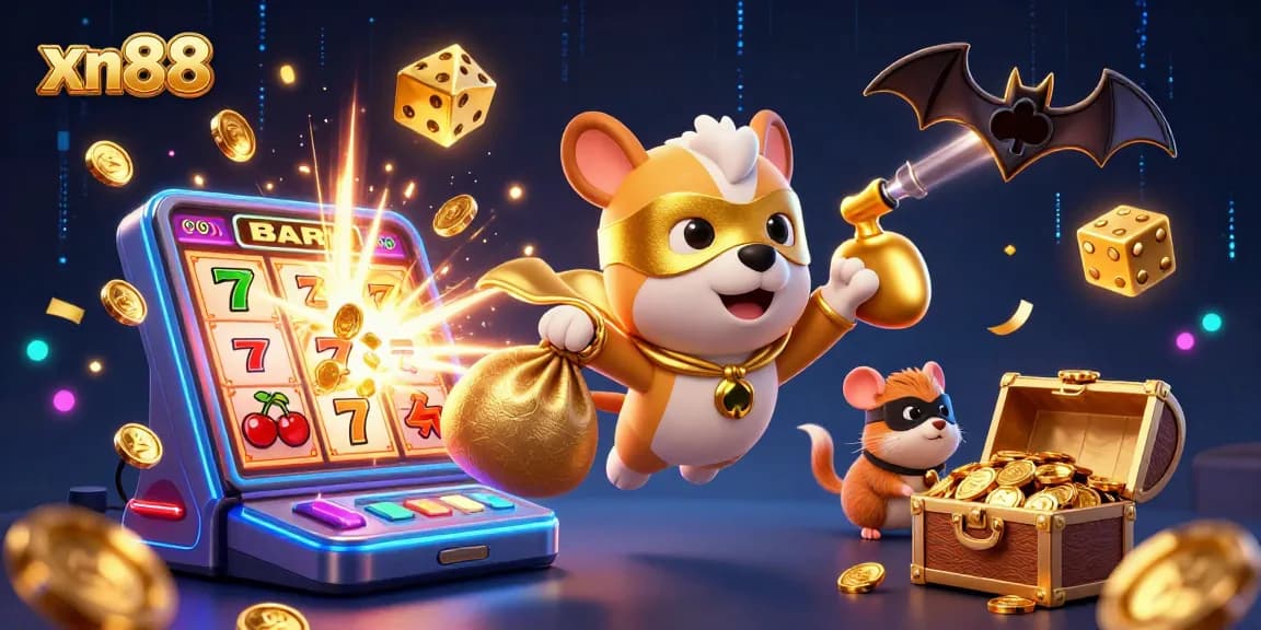 Engage with xn88's thrilling slot games as a superhero dog flies with riches and excitement!