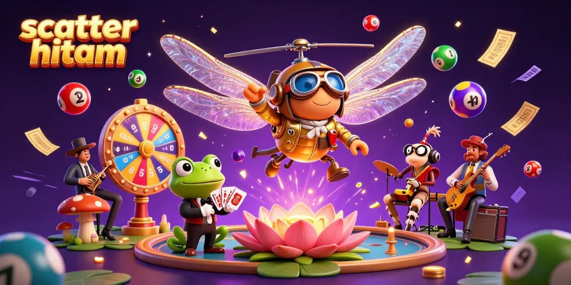 Experience the thrill of scatter hitam with dynamic casino characters and colorful gaming elements.