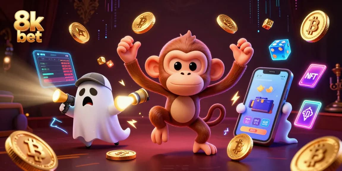 Experience thrilling gaming adventures with 8k bet's dynamic poltergeist monkey and ghost-hunter puppy!