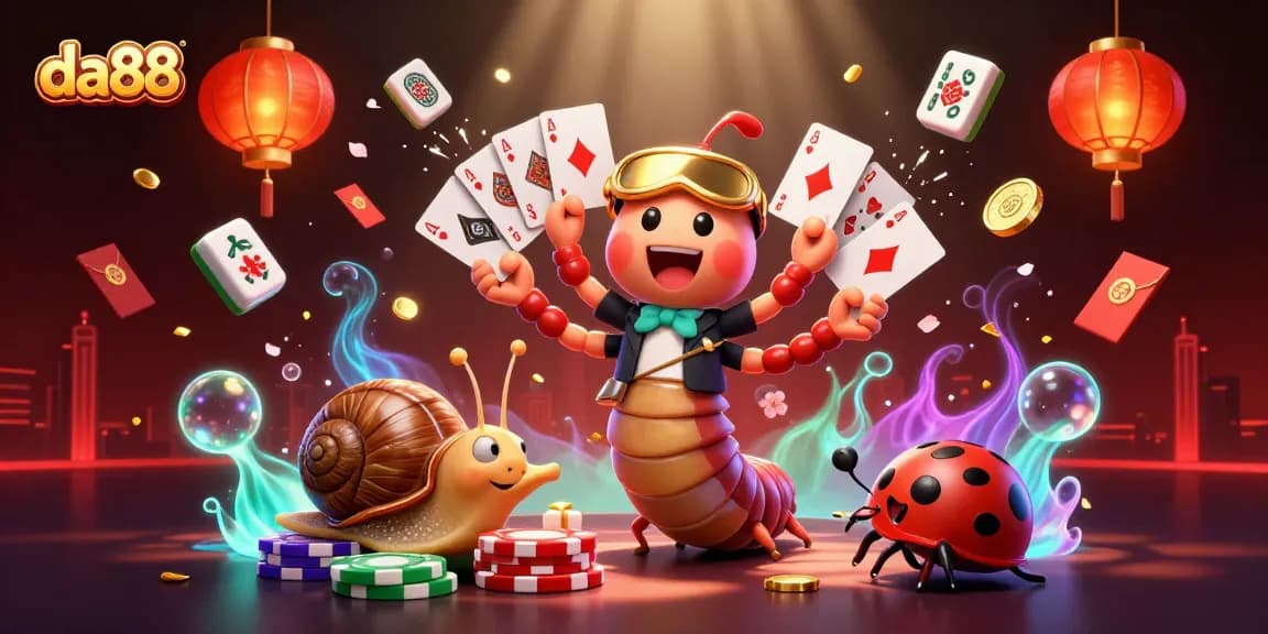 Experience the excitement of da88 with a vibrant casino scene featuring lively characters and gameplay.