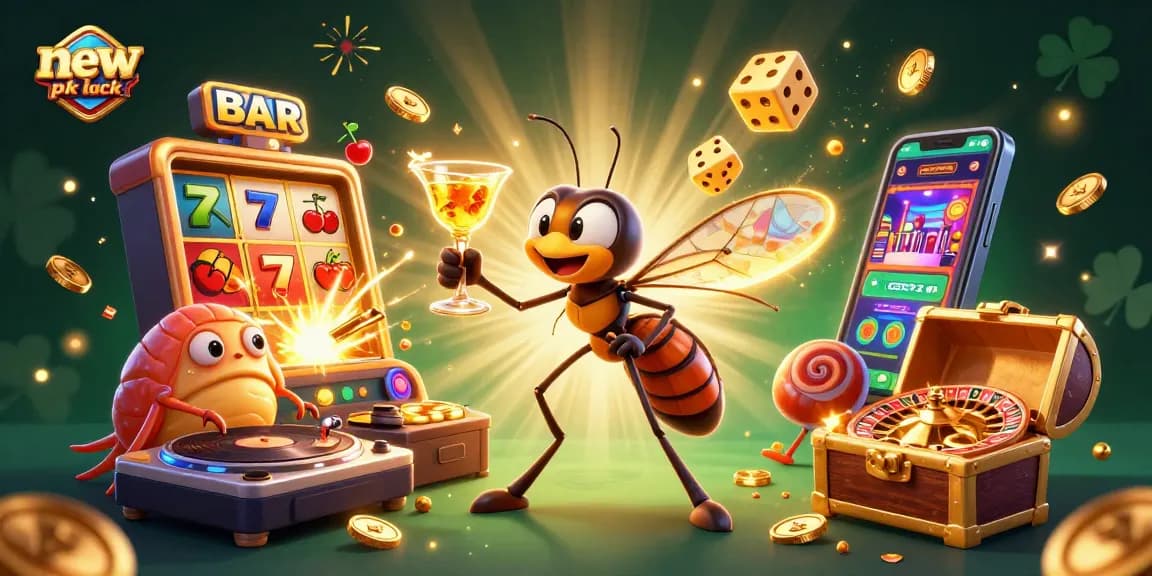 Experience big wins at new pk luck with a vibrant 3D casino scene showcasing exciting games and thrilling action.