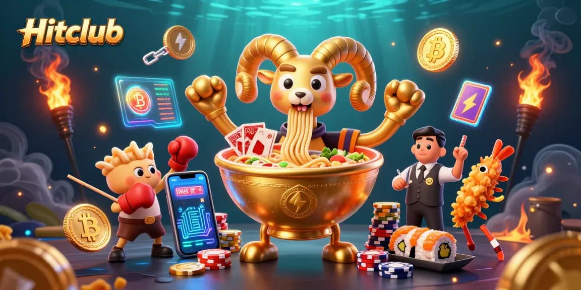 Engage in thrilling gaming at Hitclub with vibrant 3D characters and crypto elements.