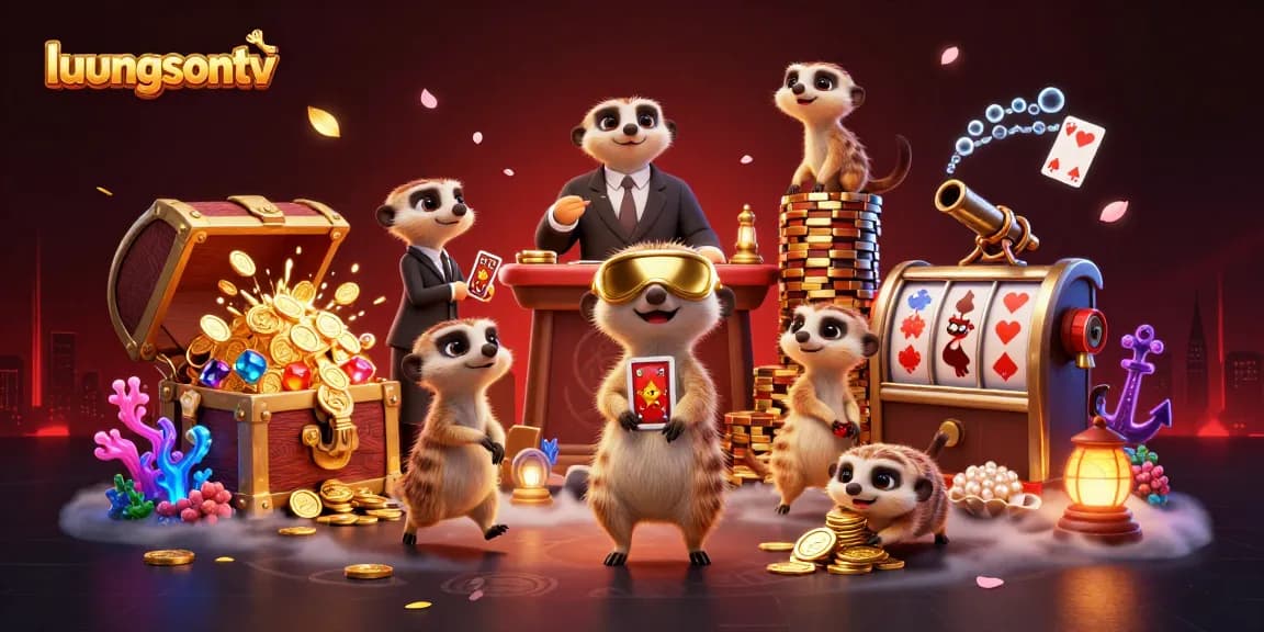 Experience thrilling gameplay at luongsontv with meerkats running a vibrant casino operation.