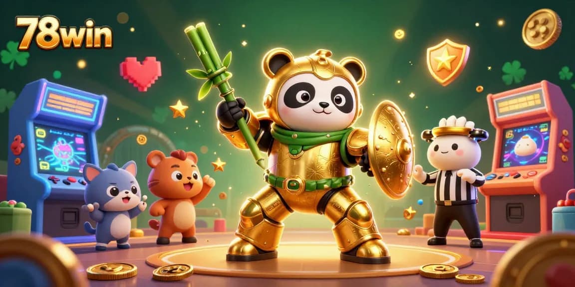 Engage in vibrant gaming action with 78win’s animated arena showcasing thrilling casino battles.