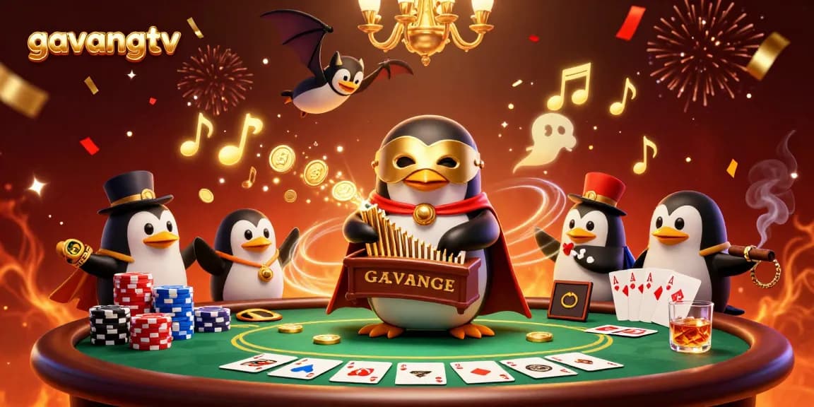 Experience lavish gaming with gavangtv's thrilling phantom opera penguin scene full of poker excitement.