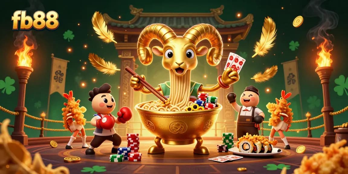 Experience thrilling gaming action at fb88 with cartoon characters engaging in vibrant casino activities.