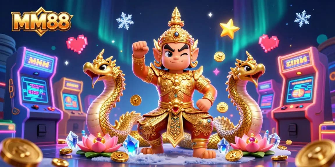 Engage with MM88's vibrant casino experience, featuring dynamic gaming elements and striking visuals.
