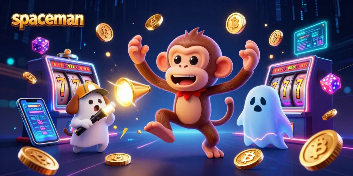 Engage with spaceman's casino adventure featuring a playful ghost and gambling elements.