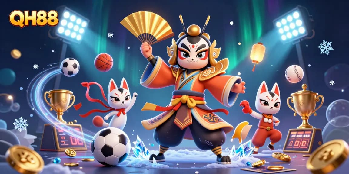 Experience the thrilling world of QH88, where 3D characters and sports elements combine for a vibrant gaming scene.