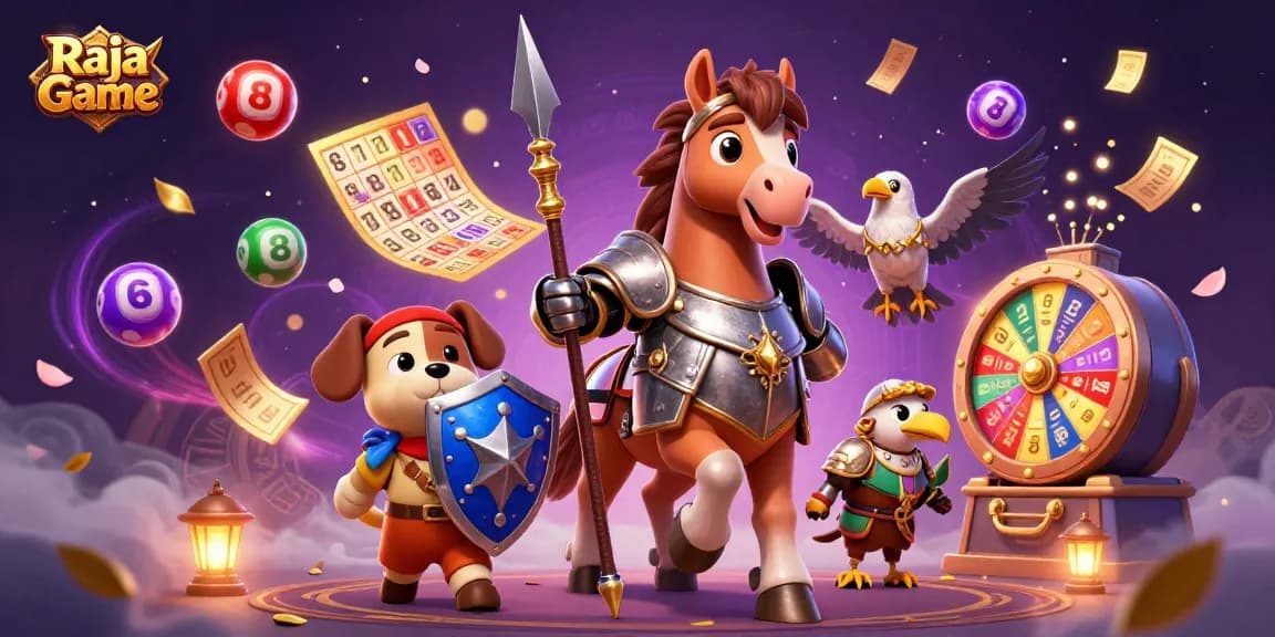 Engage in exciting gameplay with Raja Game's rich lottery atmosphere filled with vibrant elements.