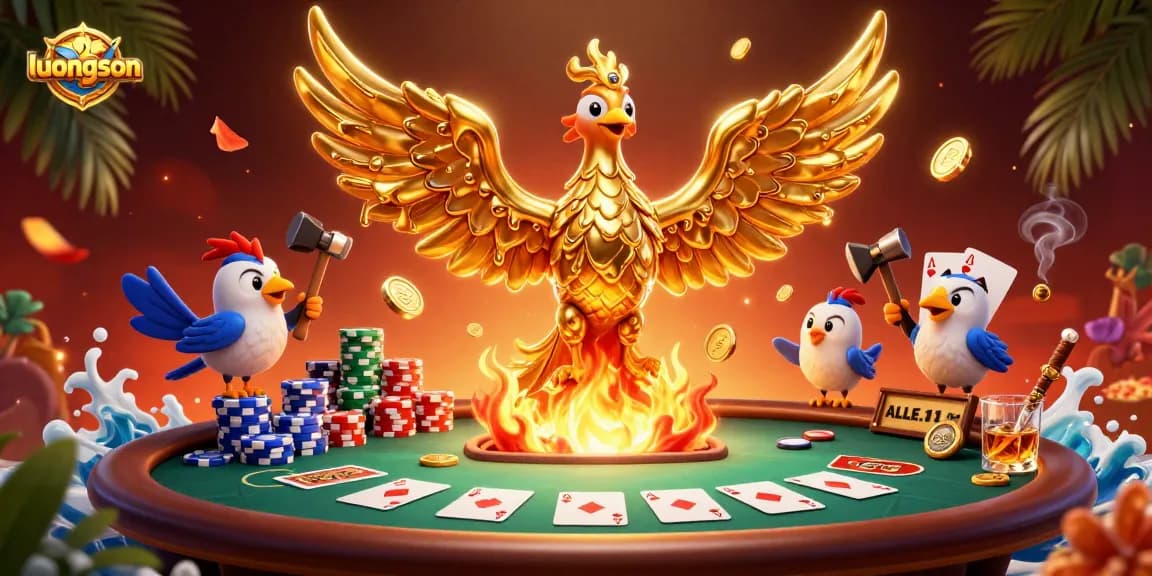Experience thrilling gambling action with Luongson, featuring a vibrant poker scene.