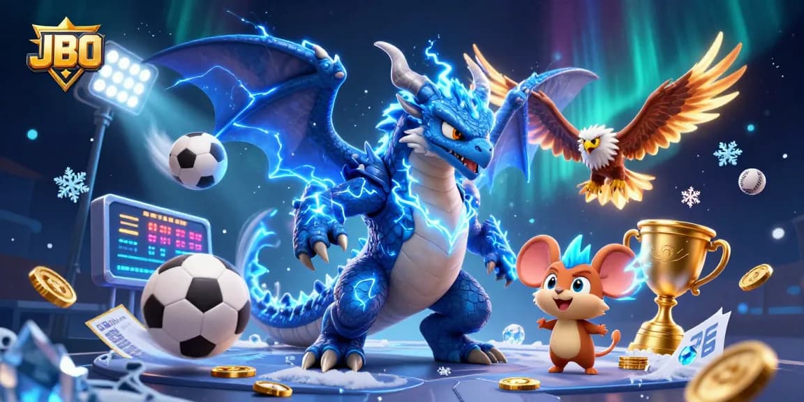 Experience thrilling moments at JBO with vibrant 3D illustrations of dynamic gaming elements.