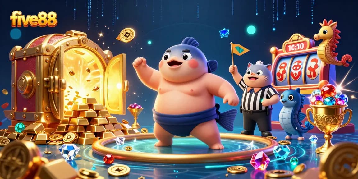 Experience thrilling gameplay at five88, featuring a vibrant underwater casino scene with exciting elements!