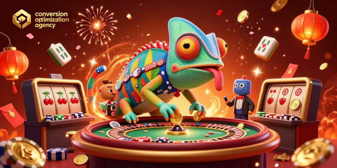 Engage visitors with the conversion optimization agency expertise in a vibrant casino scene.