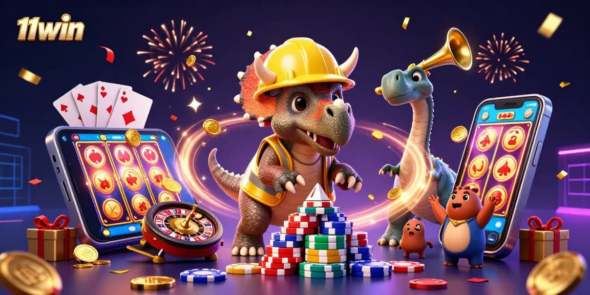 Engage in thrilling gameplay with 11WIN, where fun and excitement meet vibrant casino elements.