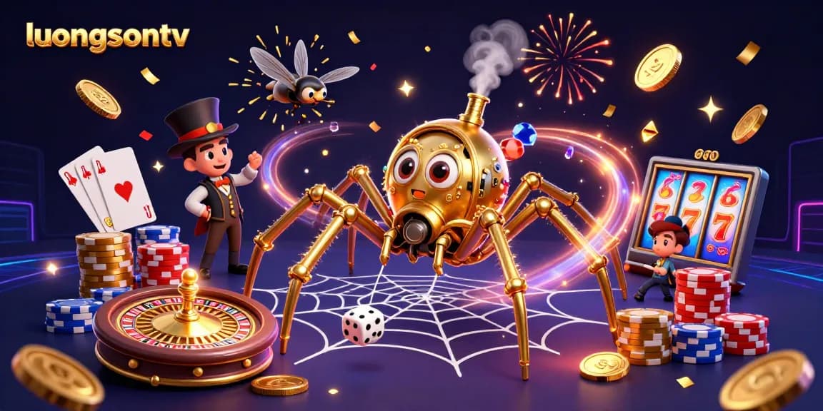 Catch luck with luongsontv: A playful fly gentleman in a web of casino excitement.